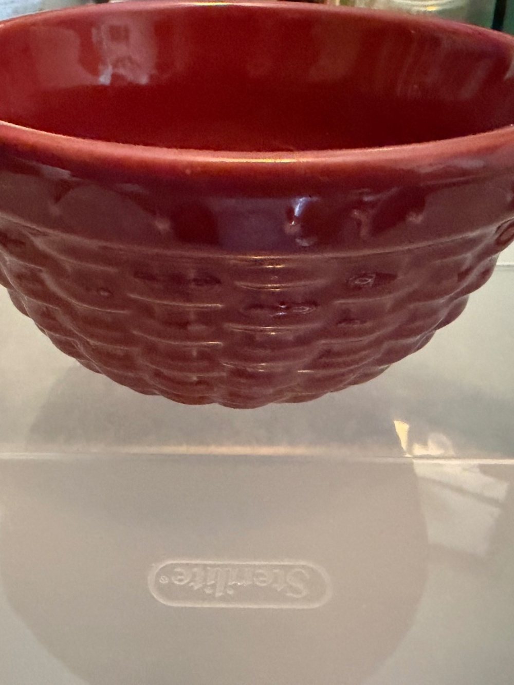 Longaberger Paprika Woven Reflections 5.5" bowl and 2 - 3.5" bowls
